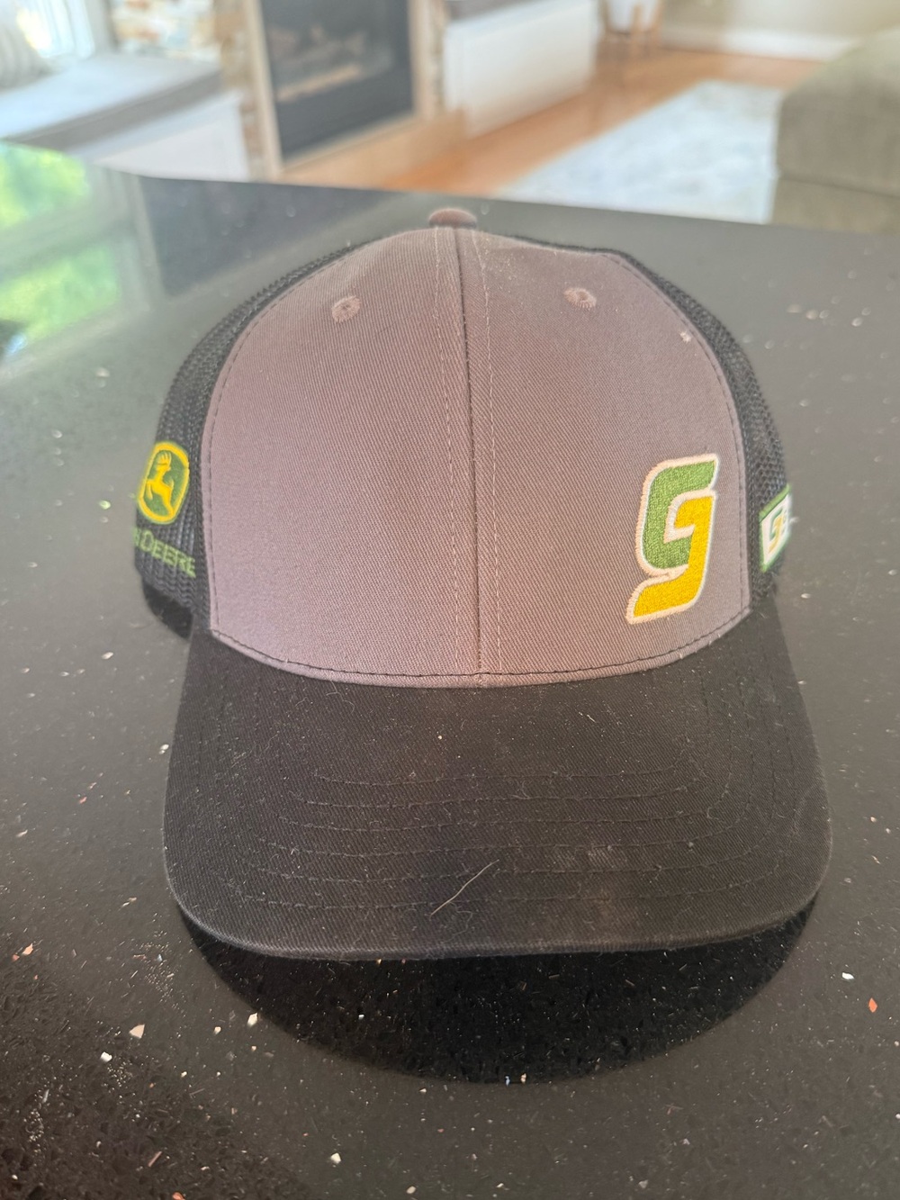John Deere Logo Cap - Gray & Black with Yellow/Green Accent Grossenburg